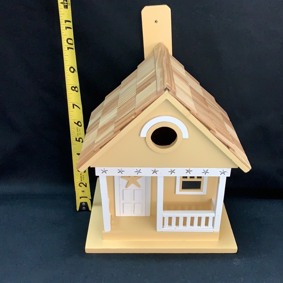 Home Bazaar Vctorian Cottage Yellow Bird House - Picture 13 of 16